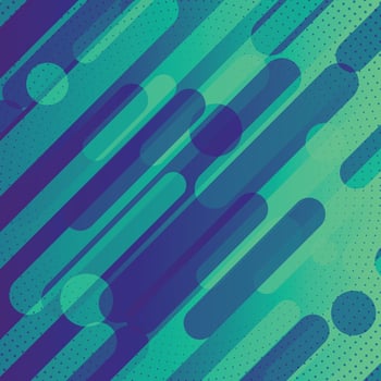 Rounded lines and halftone background. Gradient Purple and blue color. vector