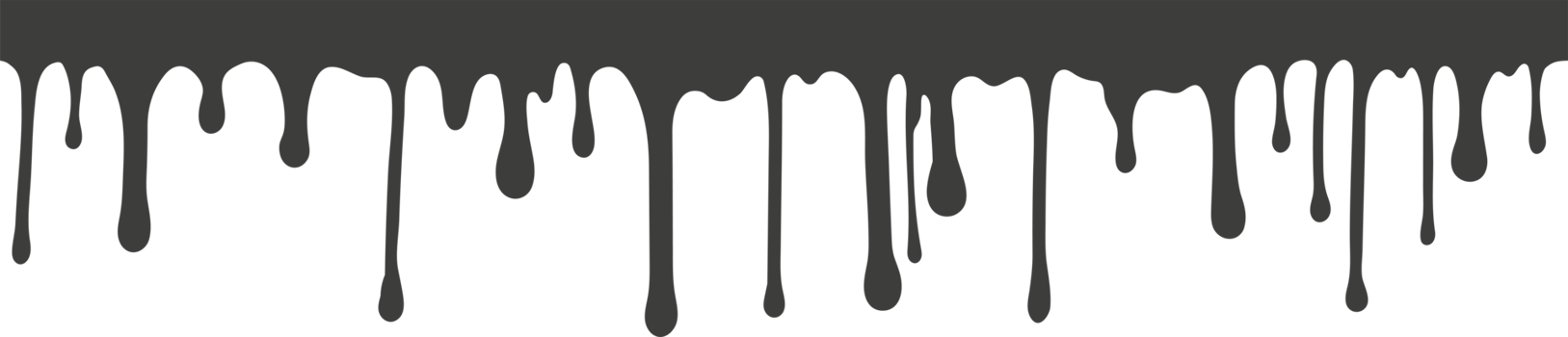 Melted drips and liquid paint drops. Current chocolate, ink, honey or syrup. Oil and cream blobs png