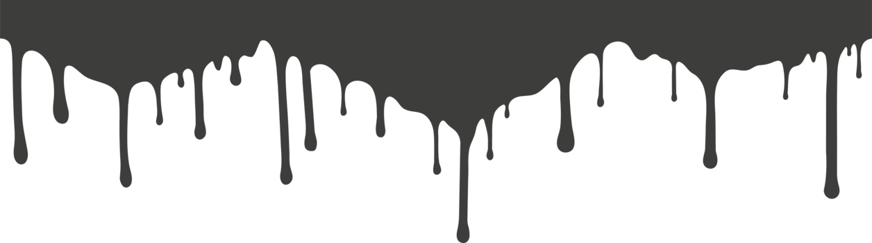 Melted drips and liquid paint drops. Current chocolate, ink, honey or syrup. Oil and cream blobs png