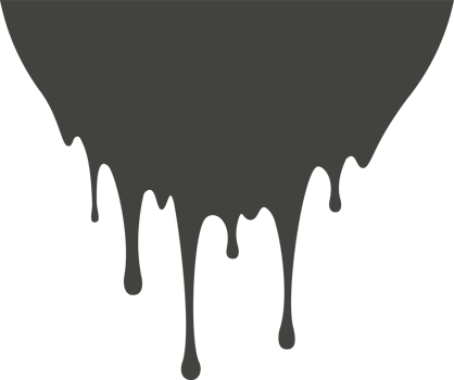 Melted drips and liquid paint drops. Current chocolate, ink, honey or syrup. Oil and cream blobs png