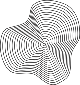 Topography line circles. Tree rings organic pattern. Nature wavy contour shape. Topographic icon png