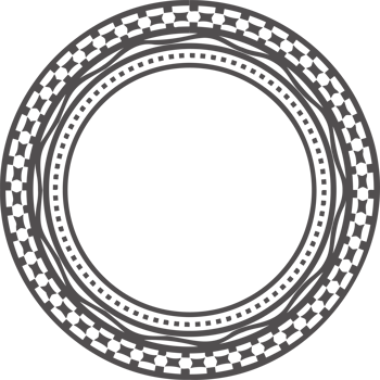 Circle Greek frame. Round meander border. Decoration elements pattern png