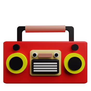 Radio 3d icon png
