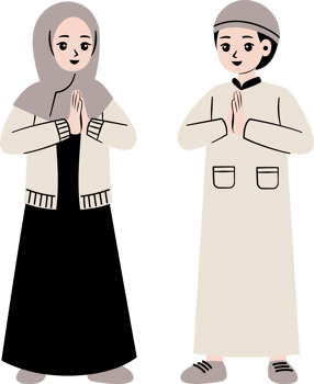 eid mubarak greeting pose cartoon character png