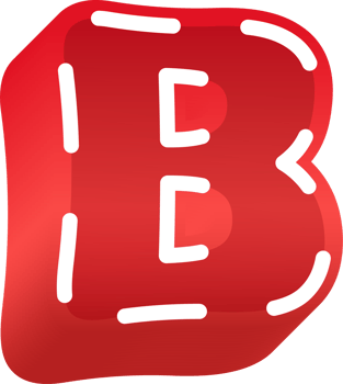 Bold red alphabet letters png