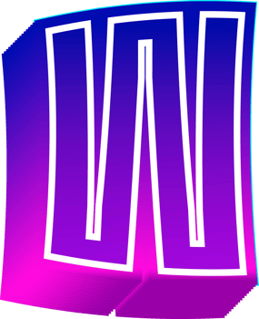 Gradient bold alphabet letters png