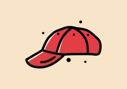 Red color design of a sport cap vector
