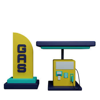 Gas station 3d icon png