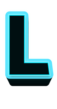Neon alphabet letters png