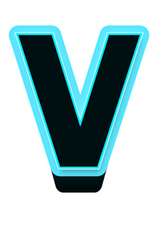 Neon alphabet letters png