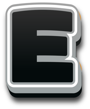 Black bold alphabet letters png
