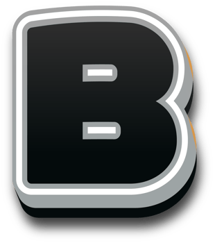 Black bold alphabet letters png