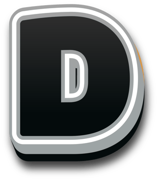 Black bold alphabet letters png