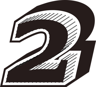 3d black and white color number png