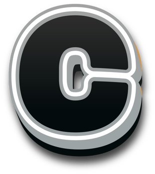 Black bold alphabet letters png