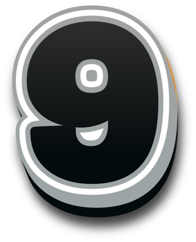 3d black and white color number png