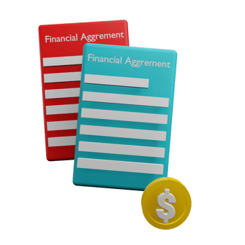 Financial aggrement 3d icon png