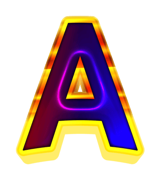 Glossy alphabet letters png