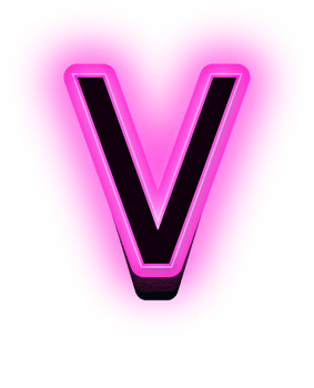 Purple neon alphabet letters png