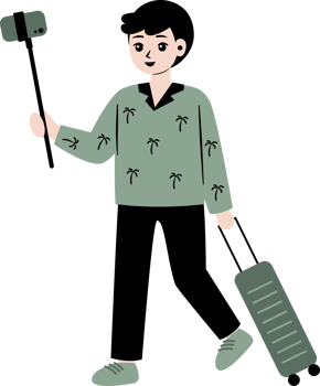 people traveling cartoon character illustration png
