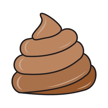 Poop,a color vector isolated cartoon-style illustration