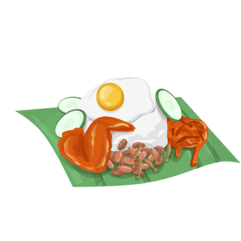 Nasi lemak illustration png