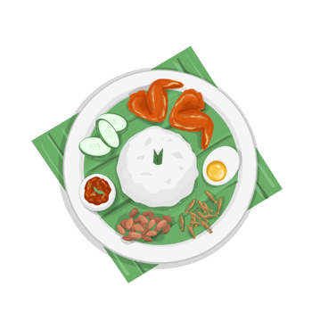 Nasi lemak illustration png