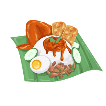 Nasi lemak illustration png