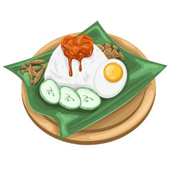 Nasi lemak illustration png