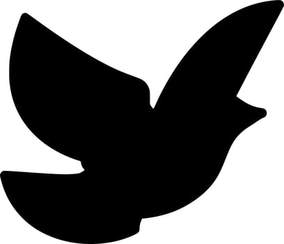 Vector silhouette of Birds on white background