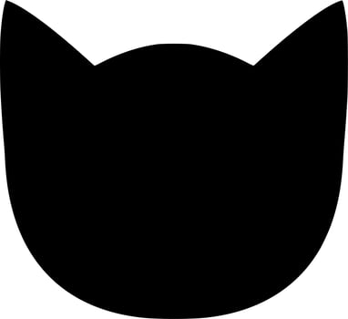 Vector silhouette of Cat on white background
