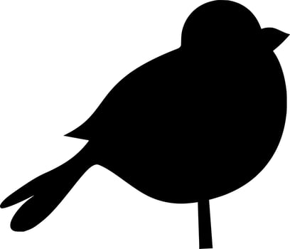Vector silhouette of Birds on white background