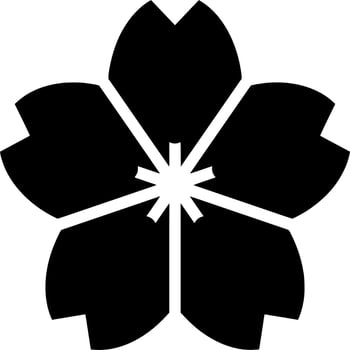 Vector silhouette of Flowers on white background