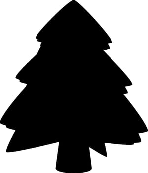 Vector silhouette of Tree on white background