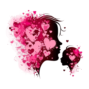 Mothers Day pink Smudge Silhouette png