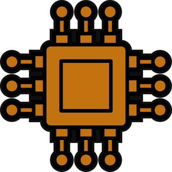 Processor Vector Icon Design
