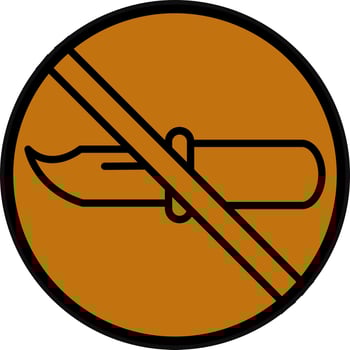 No Weapons Vector Icon Design