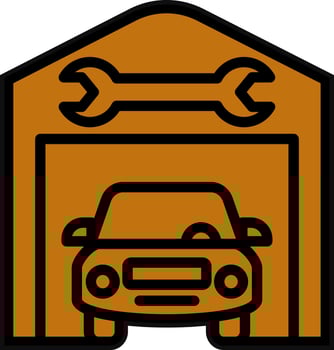 Service Station Vector Icon Design