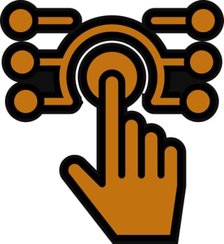 Touch Technology Vector Icon Design