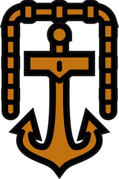 Ship Anchor Vector Icon Design