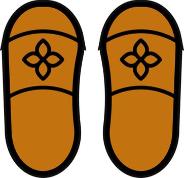 Slippers Vector Icon Design