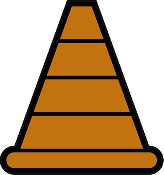Traffic Cone Vector Icon Design