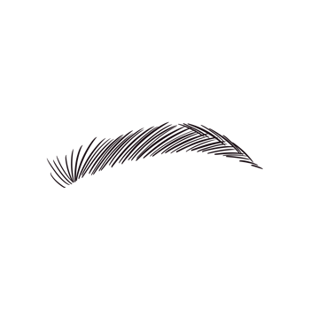 Black Clean Eyebrow Drawing png