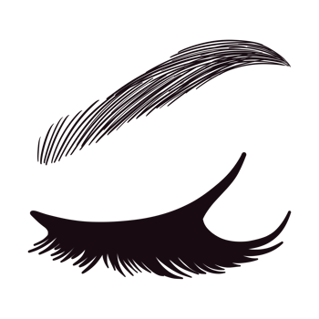 Female Eyes Fluffy Lashes Brows png