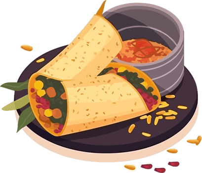 Masala Dosa with sambhar illustration, south India favorite food png