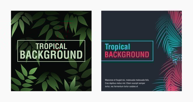 Tropical beauty background for banner, design template, and more vector