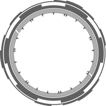 HUD futuristic element. Abstract optical aim. Circle geometric shape for virtual interface and games. Camera viewfinder for sniper weapon png