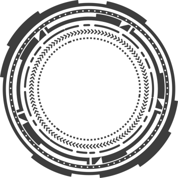 HUD futuristic element. Abstract optical aim. Circle geometric shape for virtual interface and games. Camera viewfinder for sniper weapon png