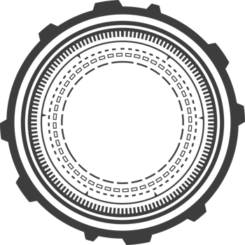 HUD futuristic element. Abstract optical aim. Circle geometric shape for virtual interface and games. Camera viewfinder for sniper weapon png