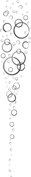 Bubbles of fizzy drink, air or soap. Vertical streams of water. Outline doodle illustration png